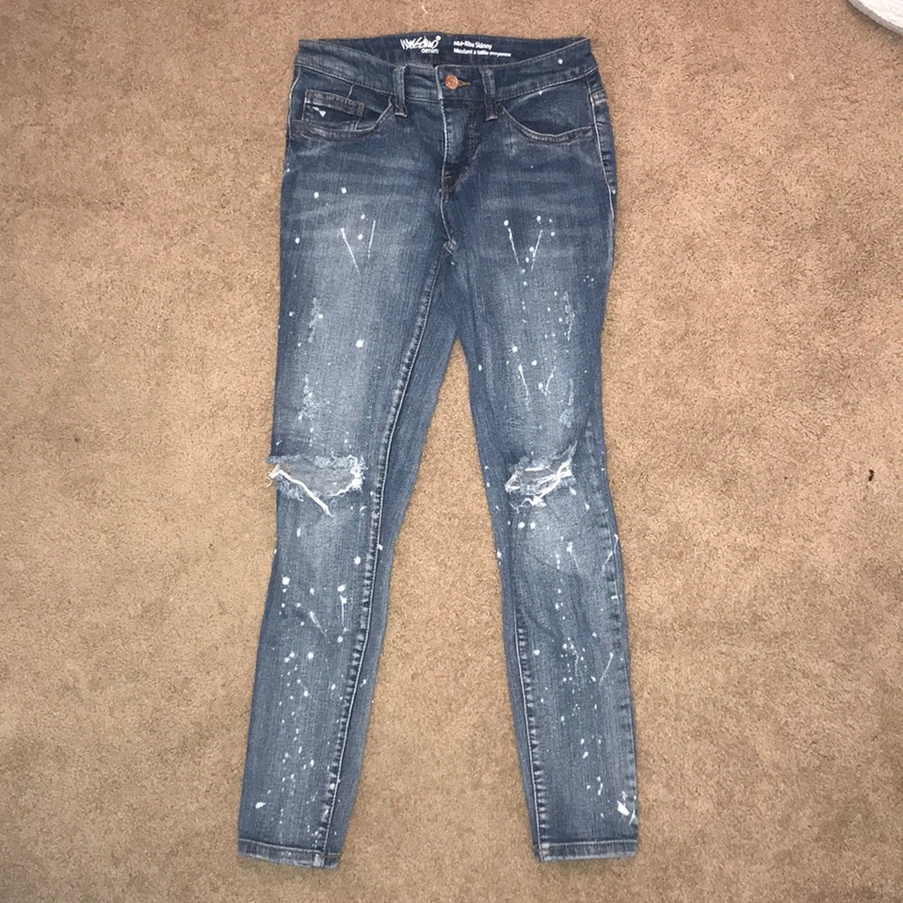 Size 0 Mossimo Paint Splattered Jeans